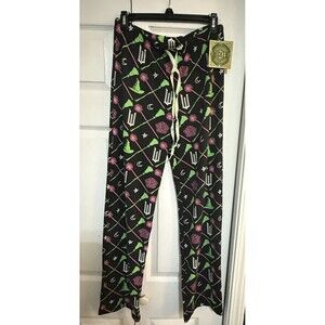 Wicked Universal Studios Black Pajama Pants ~ Wicked Theme Print ~ MEDIUM ~ NWT!